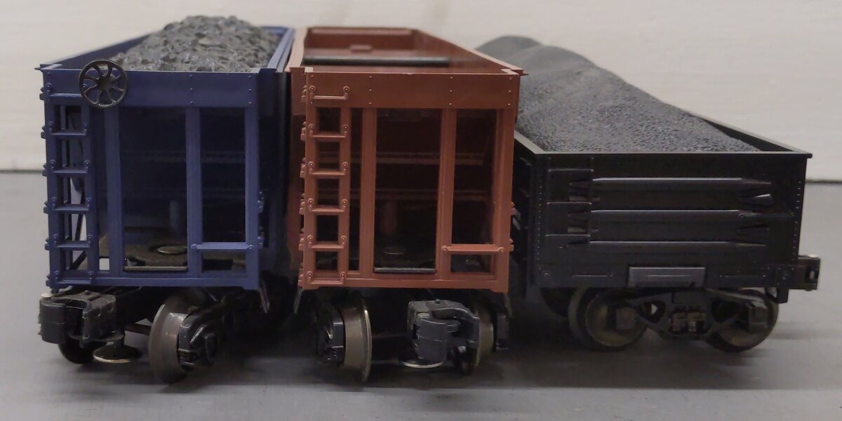 Lionel O Gauge Assorted Hooper Cars & Gondola Car: #9135,9111; & #6209 [3] EX