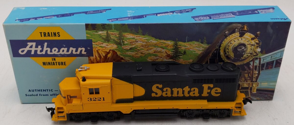 Athearn 1614 HO Scale Santa Fe Powered Diesel Locomotive #3221 EX/Box