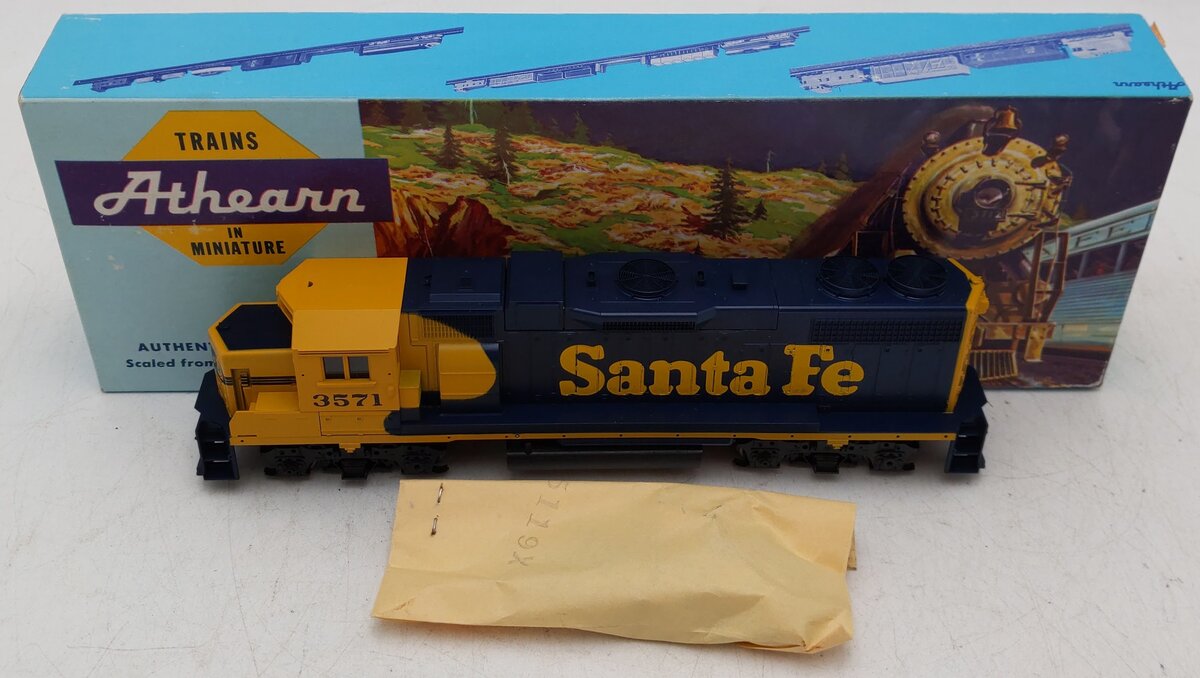 Athearn 4608 HO Santa Fe GP38-2 Diesel Locomotive #3571 EX/Box