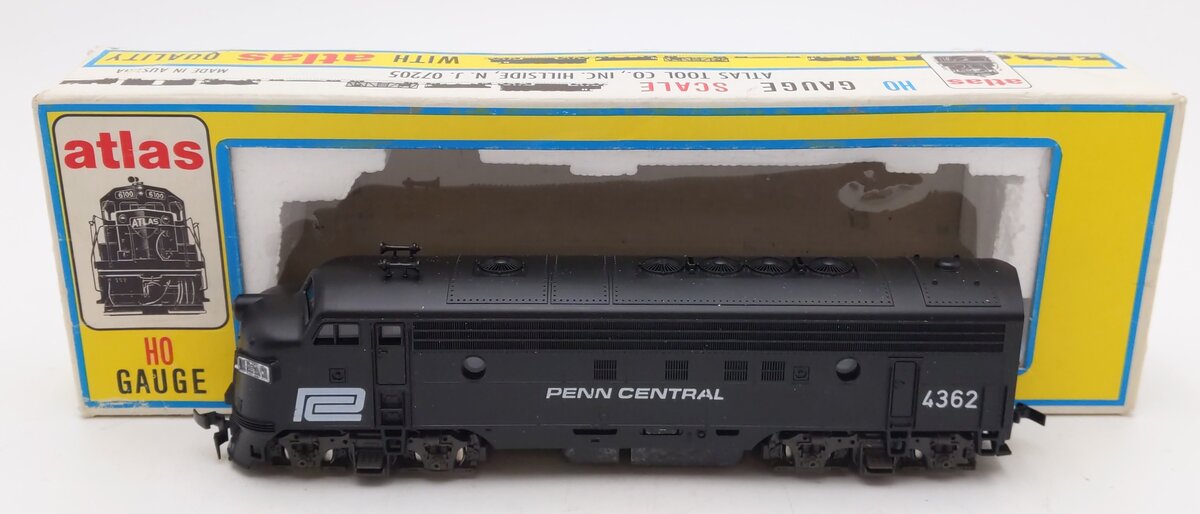 Atlas 7047 HO Scale Penn Central FP 7 Powered Diesel Locomotive #4362 EX/Box