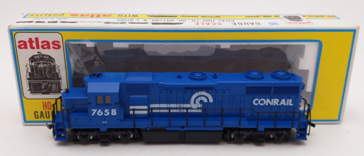 Atlas 7067 HO Scale Conrail GP 38 Diesel Locomotive #7658 EX/Box