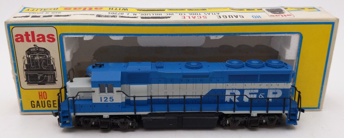 Atlas 7030 HO Scale RF&P GP-40 Diesel Locomotive #125 EX/Box