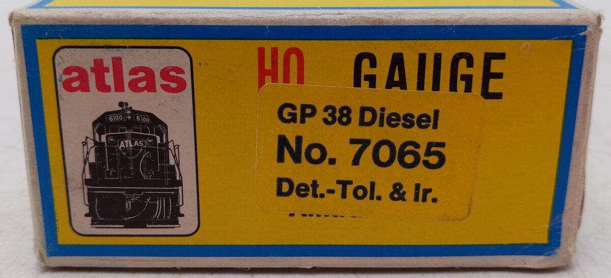 Atlas 7065 HO Scale Detroit, Toledo & Ironton GP-38 Diesel Engine #201 EX/Box