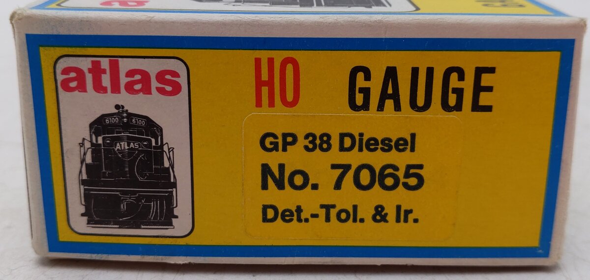 Atlas 7065 HO Scale Detroit, Toledo & Ironton GP-38 Diesel Engine #201 EX/Box