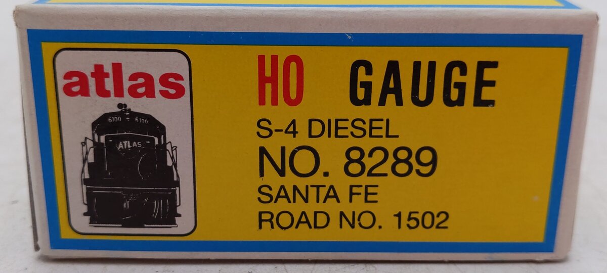 Atlas 8289 HO Scale Santa Fe S-4 Diesel Locomotive #1502 EX/Box