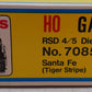 Atlas 7085 HO Santa Fe "Tiger Stripe" RSD 4/5 Diesel Locomotive #2138 EX/Box