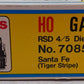 Atlas 7085 HO Santa Fe "Tiger Stripe" RSD 4/5 Diesel Locomotive #2138 EX/Box