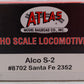 Atlas 8702 HO Santa Fe Alco S-2 Diesel Locomotive #2352 EX/Box
