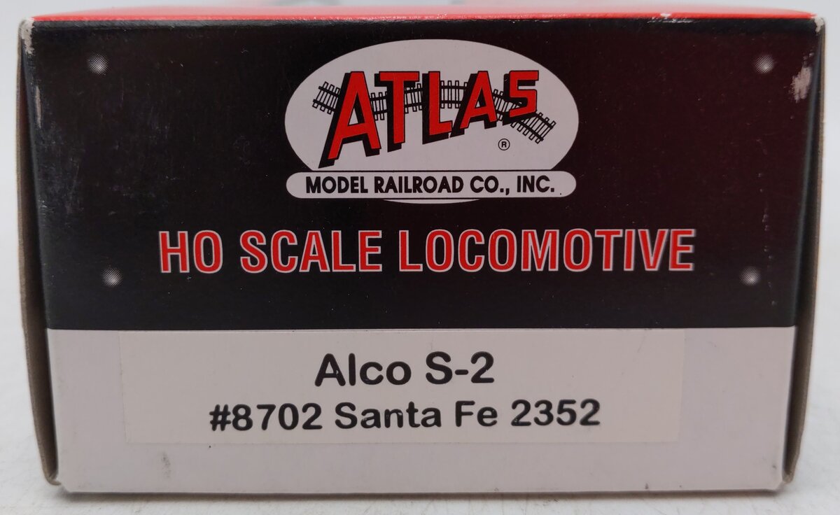 Atlas 8702 HO Santa Fe Alco S-2 Diesel Locomotive #2352 EX/Box