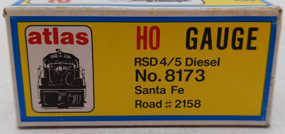 Atlas 8173 HO Scale Santa Fe RSD4/5 Diesel Locomotive #2158 EX/Box