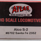 Atlas 8702 HO Santa Fe Alco S-2 Diesel Locomotive #2352 EX/Box