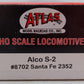 Atlas 8702 HO Santa Fe Alco S-2 Diesel Locomotive #2352 EX/Box