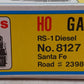 Atlas 8127 HO Scale Santa Fe Alco RS-1 Diesel Locomotive #2398 EX/Box