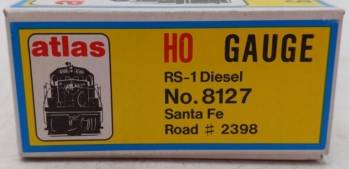 Atlas 8127 HO Scale Santa Fe Alco RS-1 Diesel Locomotive #2398 EX/Box