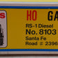 Atlas 8103 HO Scale Santa Fe RS-1 Diesel Locomotive #2396 EX/Box