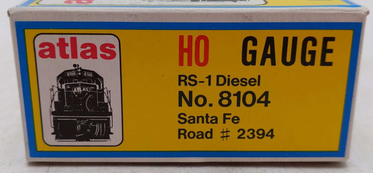 Atlas 8104 HO Santa Fe RS-1 Diesel Engine #2394 EX/Box