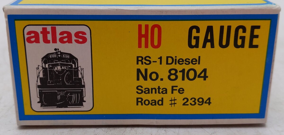 Atlas 8104 HO Santa Fe RS-1 Diesel Engine #2394 EX/Box