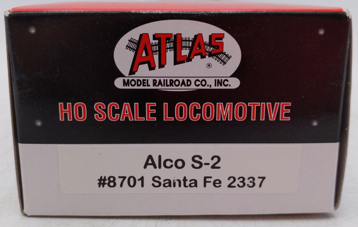 Atlas 8701 HO Scale Santa Fe No. 2337 Alco S-2 Powered Diesel Locomotive #2337 EX/Box