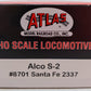 Atlas 8701 HO Scale Santa Fe No. 2337 Alco S-2 Powered Diesel Locomotive #2337 EX/Box