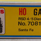 Atlas 7081 HO Santa Fe RSD 4/5 Diesel Locomotive #2157 EX/Box