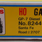 Atlas 8244 HO Scale 8244 Santa Fe GP-7 Diesel Locomotive #2707 EX/Box