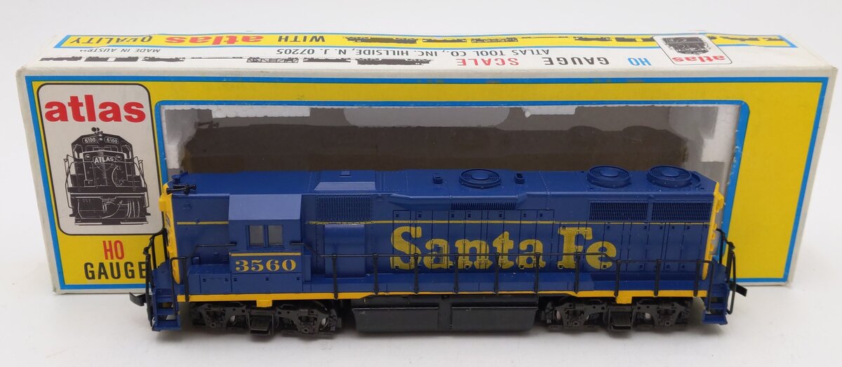 Atlas 7021 HO Scale Santa Fe GP38 Diesel Locomotive #3560 EX/Box