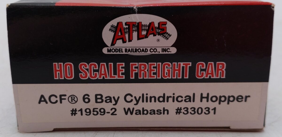 Atlas 1959-2 HO Scale Wabash Cylindrical Hopper #33031 EX/Box