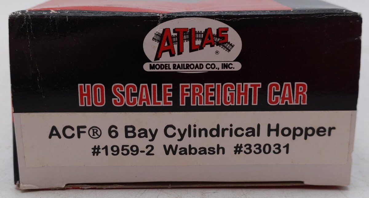 Atlas 1959-2 HO Scale Wabash Cylindrical Hopper #33031 EX/Box
