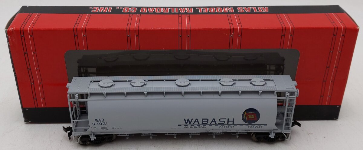 Atlas 1959-2 HO Scale Wabash Cylindrical Hopper #33031 EX/Box