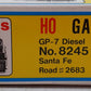 Atlas 8245 HO Scale GP-7 Santa Fe Diesel Locomotive # 2683 EX/Box