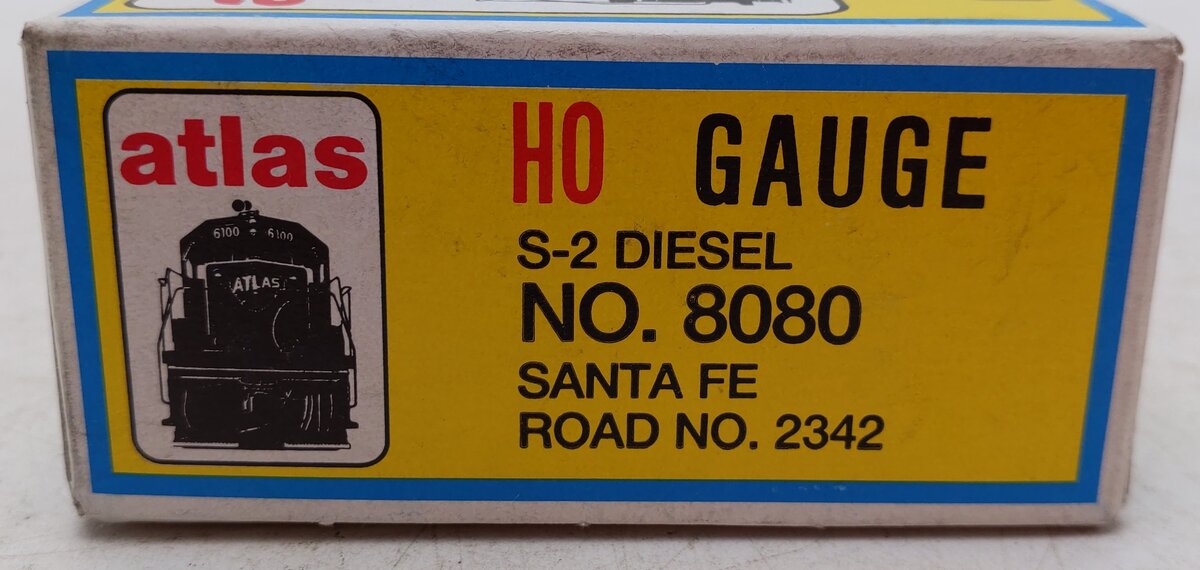 Atlas 8080 HO Scale ATSF S-2 Diesel Locomotive #2342 EX/Box