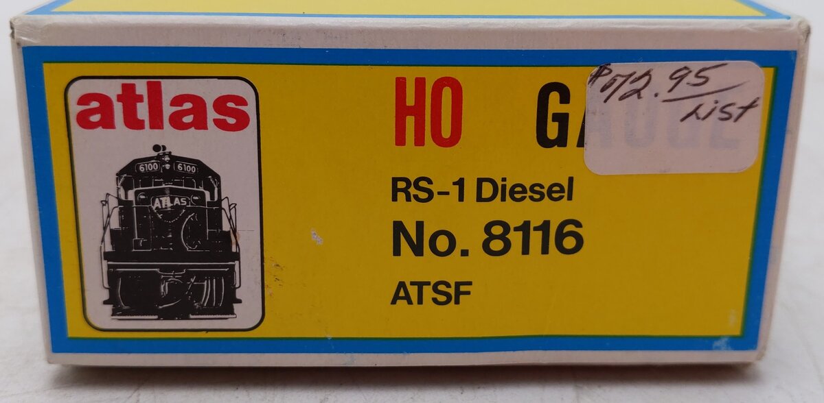 Atlas 8116 HO Scale A.T.S.F. Santa Fe RS-1 Diesel Locomotive #2399 EX/Box