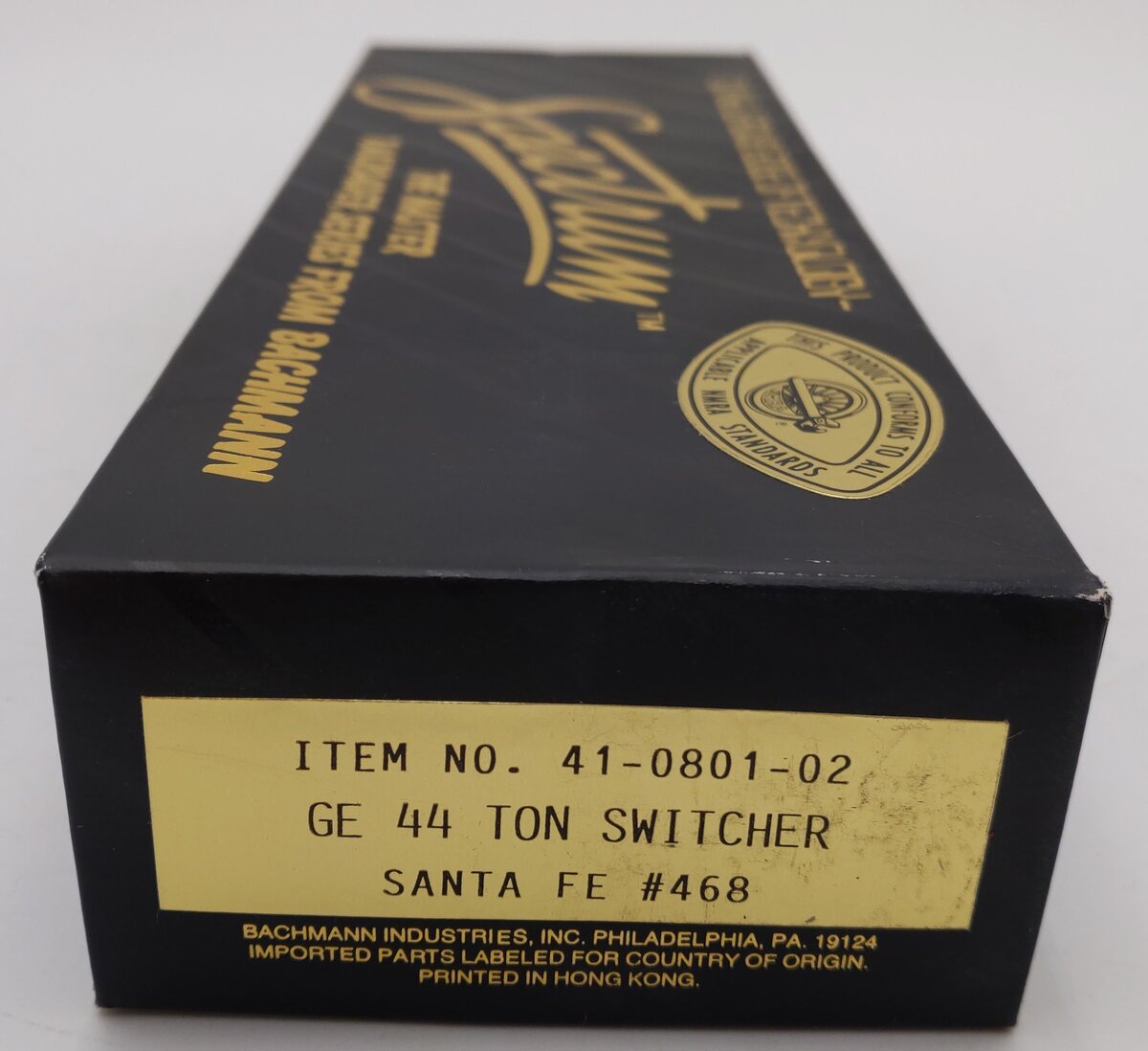 Bachmann 41-0801-02 HO Santa Fe GE 44 Ton Switcher #468 EX/Box