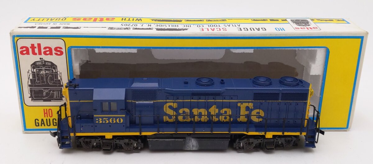 Atlas 7021 HO Scale Santa Fe GP38 Diesel Locomotive #3560 EX/Box