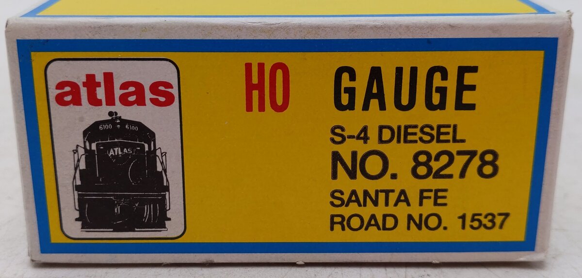 Atlas 8278 HO Santa Fe S-4 Diesel Locomotive # 1537 EX/Box