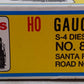 Atlas 8278 HO Santa Fe S-4 Diesel Locomotive # 1537 EX/Box