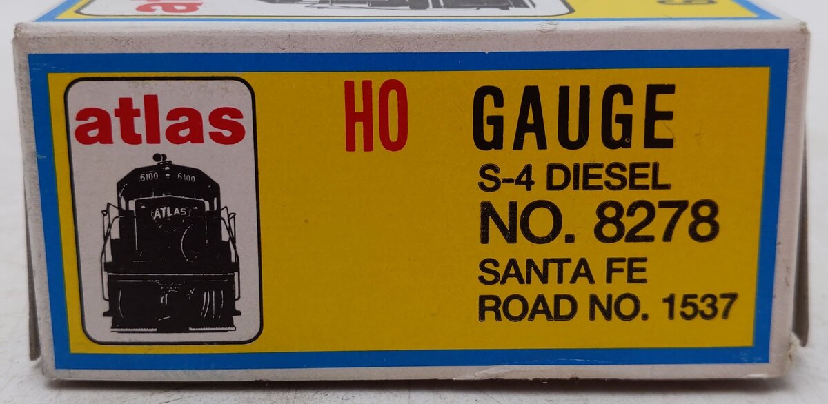Atlas 8278 HO Santa Fe S-4 Diesel Locomotive # 1537 EX/Box