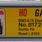 Atlas 8172 HO Scale Santa Fe RSD 4/5 Diesel Locomotive #2125 EX/Box