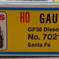 Atlas 7021 HO Scale Santa Fe GP38 Diesel Locomotive #3560 EX/Box