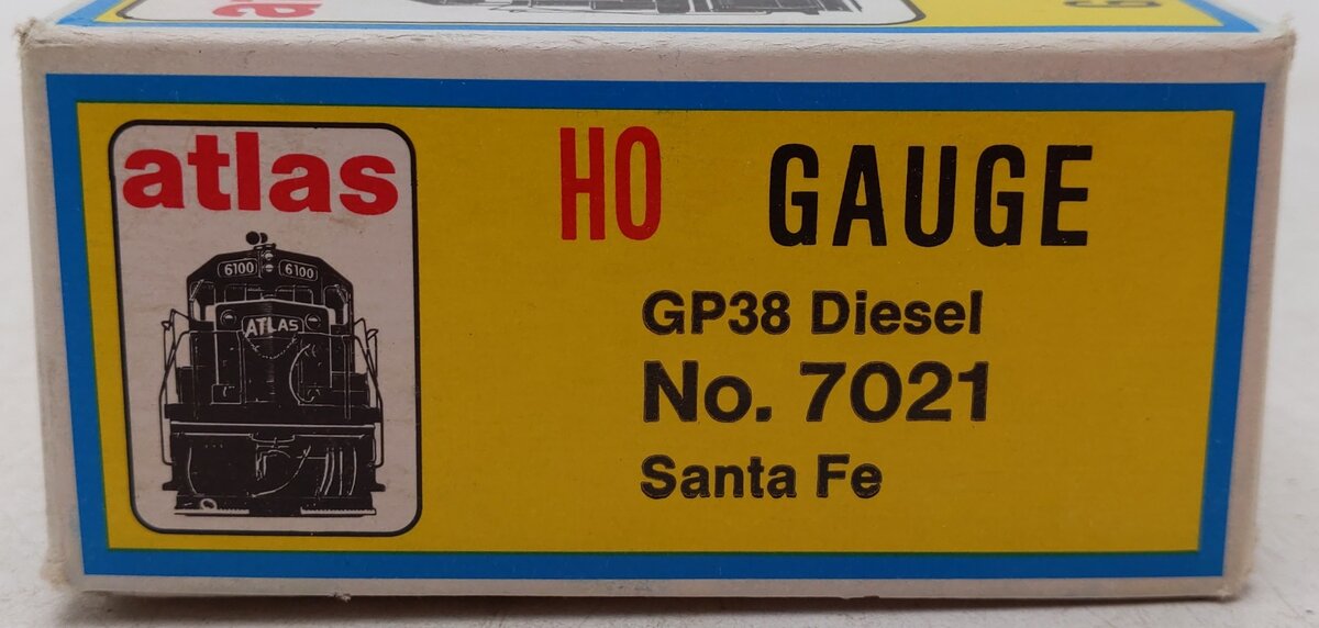 Atlas 7021 HO Scale Santa Fe GP38 Diesel Locomotive #3560 EX/Box
