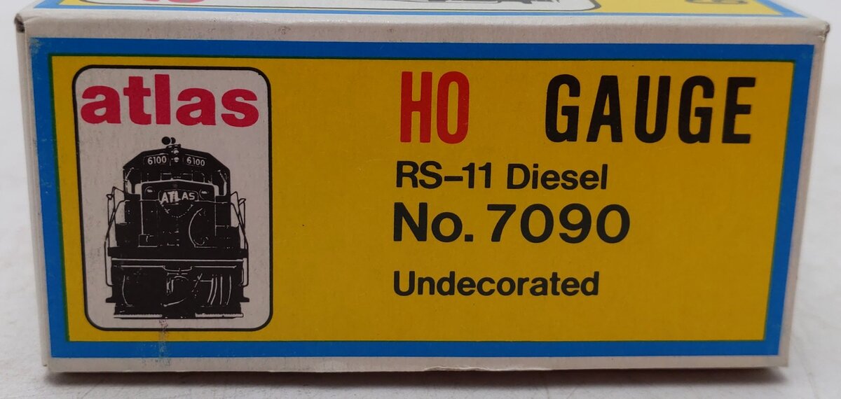 Atlas 7090 HO Undecorated RS-11 Diesel Locomotive EX/Box