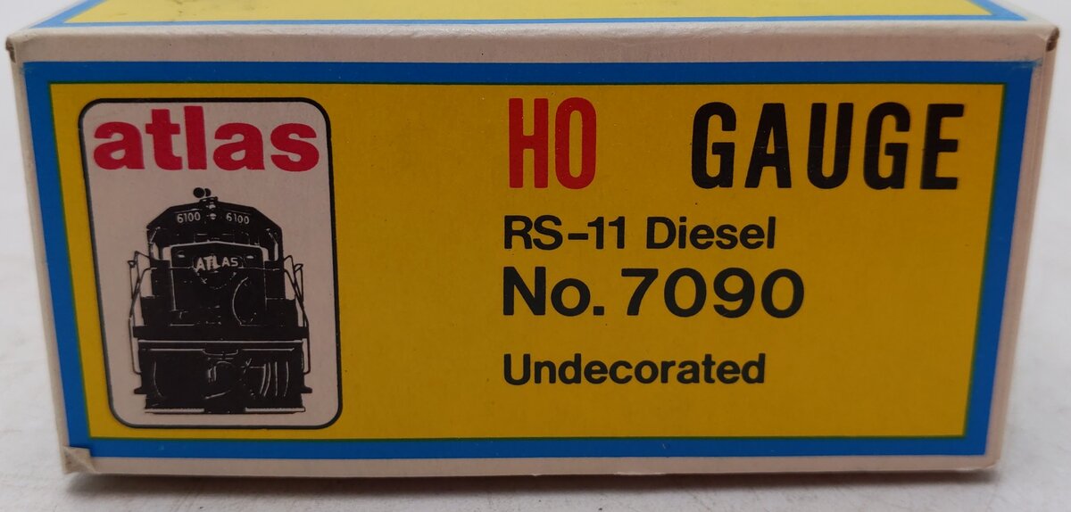 Atlas 7090 HO Undecorated RS-11 Diesel Locomotive EX/Box