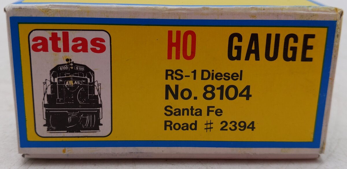 Atlas 8104 HO Santa Fe RS-1 Diesel Engine #2394 EX/Box