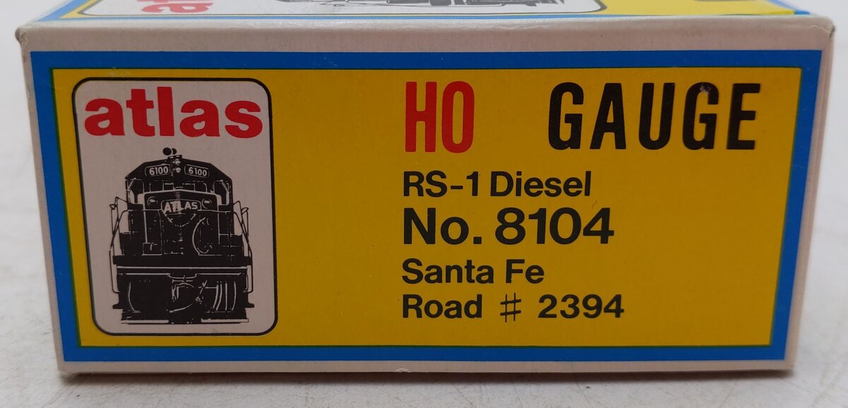 Atlas 8104 HO Santa Fe RS-1 Diesel Engine #2394 EX/Box