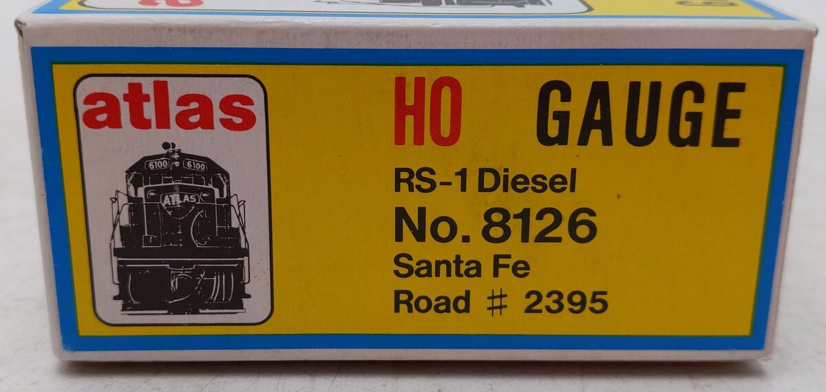 Atlas 8126 HO Scale Santa Fe RS-1 Diesel Locomotive #2395 EX/Box