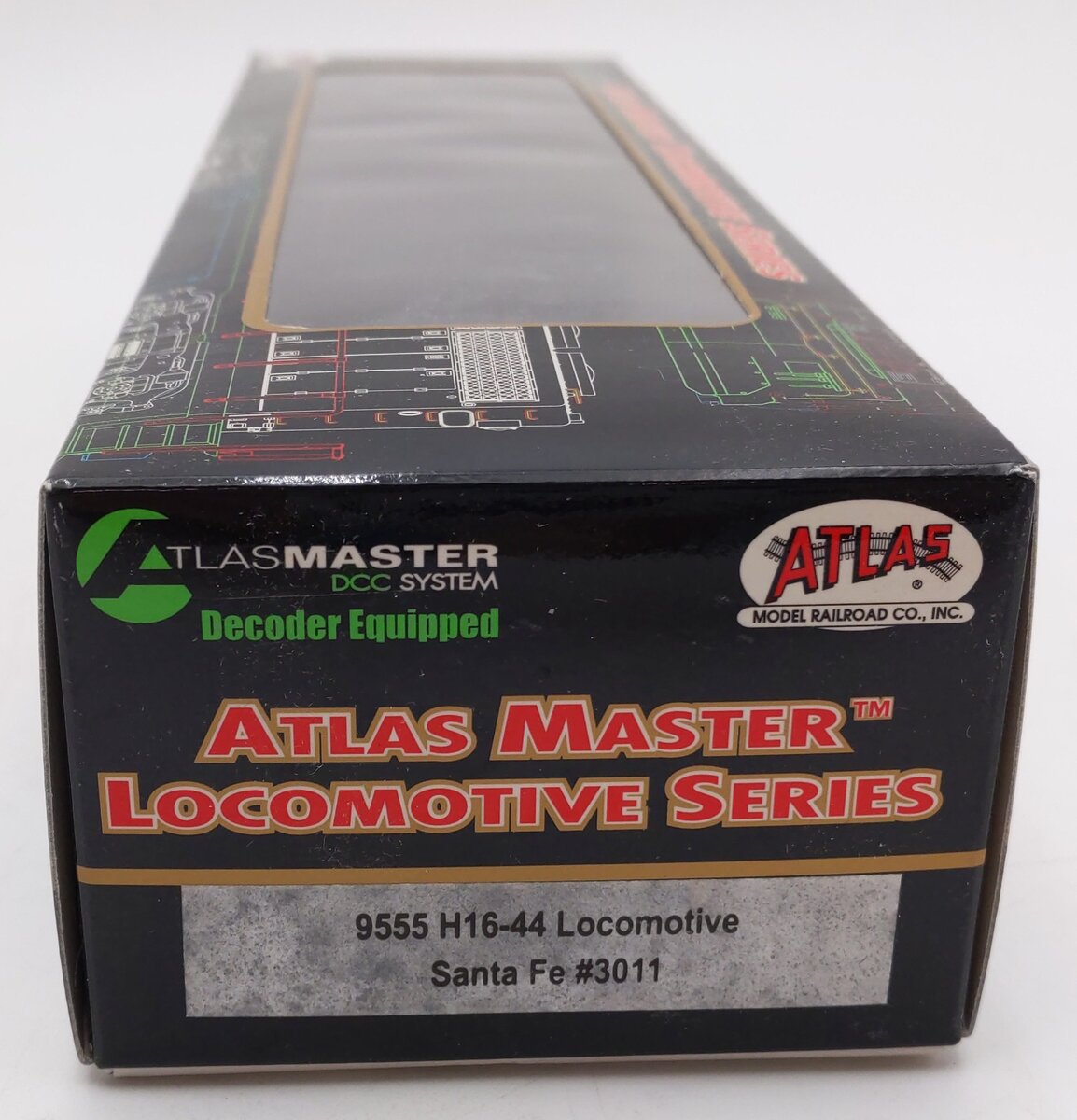 Atlas 9555 HO Scale Atchison Topeka Santa Fe H16-44 Diesel #3011 w/DCC NIB