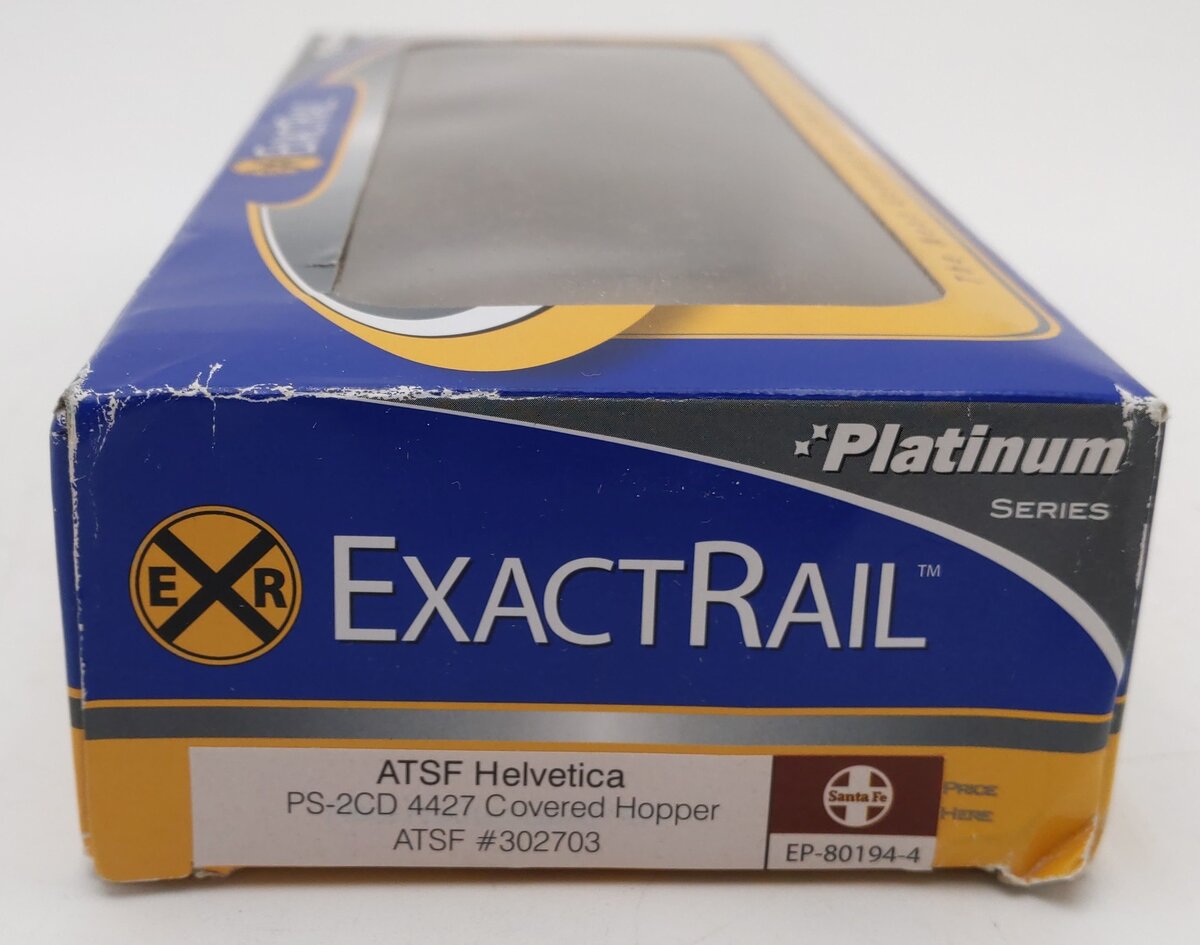 ExactRail EP-80194-4 HO Scale Santa Fe Helvetica PS-2CD Covered Hopper #302703 LN/Box