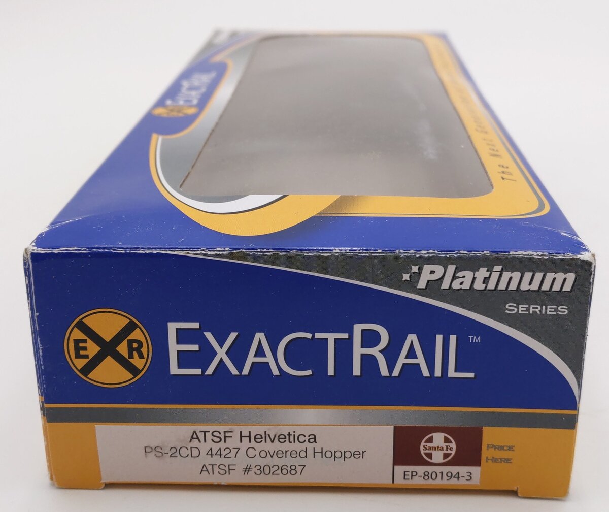 ExactRail EP-80194-3 HO Scale ATSF Helvetica PS-2CD 4427 Covered Hopper #302687 LN/Box