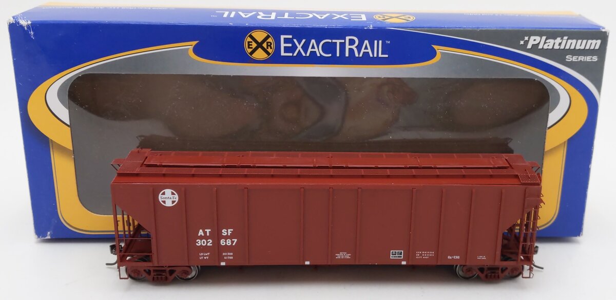 ExactRail EP-80194-3 HO Scale ATSF Helvetica PS-2CD 4427 Covered Hopper #302687 LN/Box