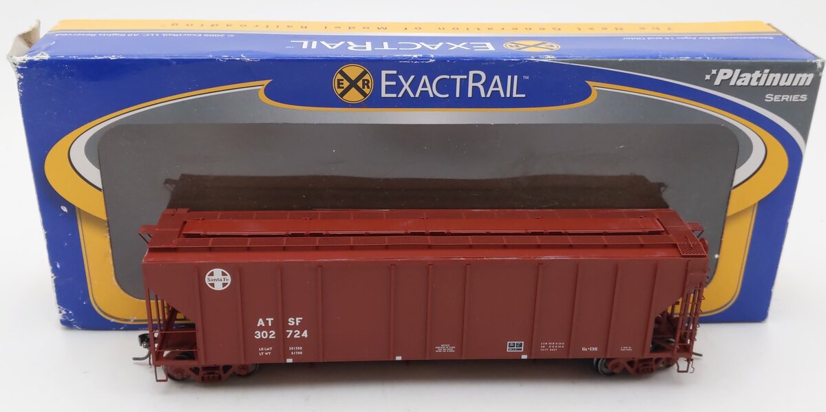 ExactRail EP-80194-6 HO Santa Fe Helvetica PS-2CD 4427 Covered Hopper #302724 EX/Box